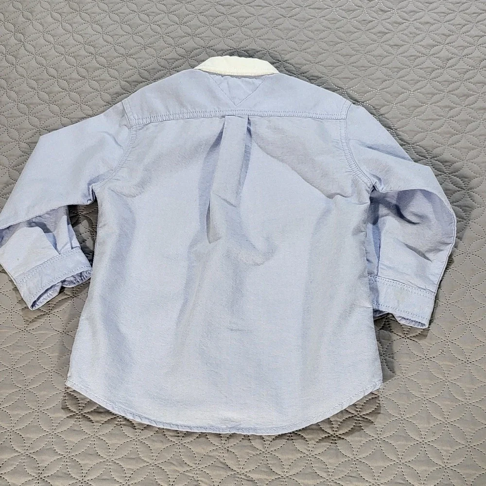 Tommy Hilfiger Oxford Shirt White Collar Button Down Dress Shirt Size 5‎ - Picture 4 of 7